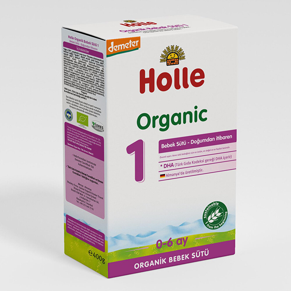 1 Organik Bebek Sütü 400 gr 0-6 Ay