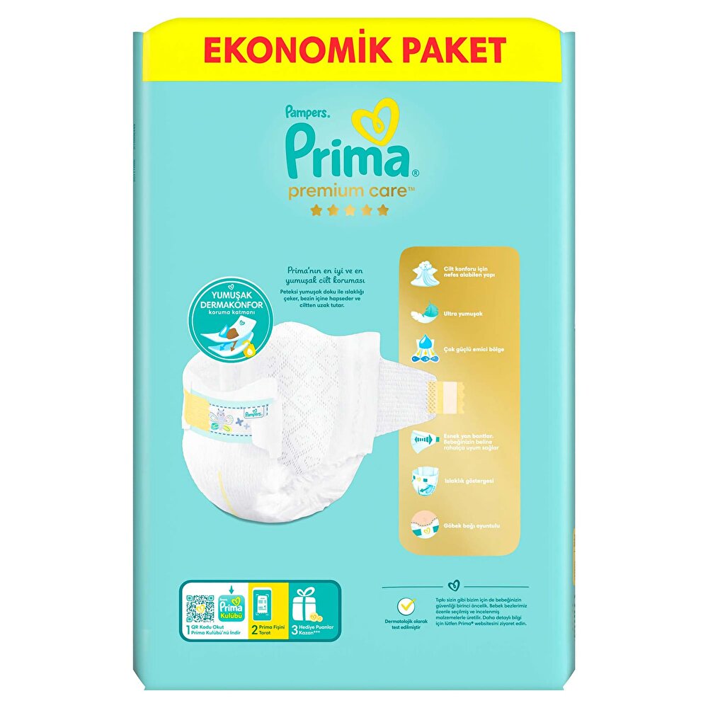 Bebek Bezi Premium Care 2 Beden Mini Ekonomik Paket 4-8 kg 60 Adet