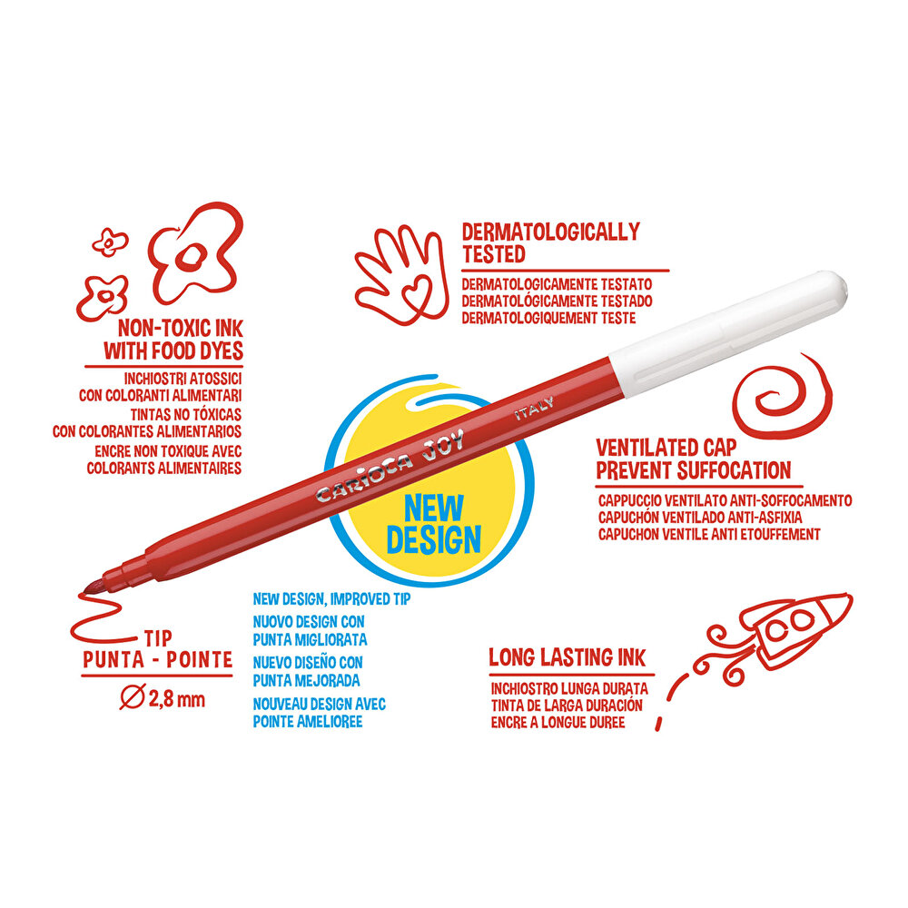 Joy Süper Yıkanabilir Keçeli Boya Kalemi 24’lü