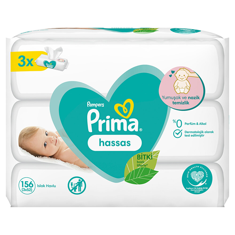 Hassas Bebek Islak Mendil 3x52 Adet