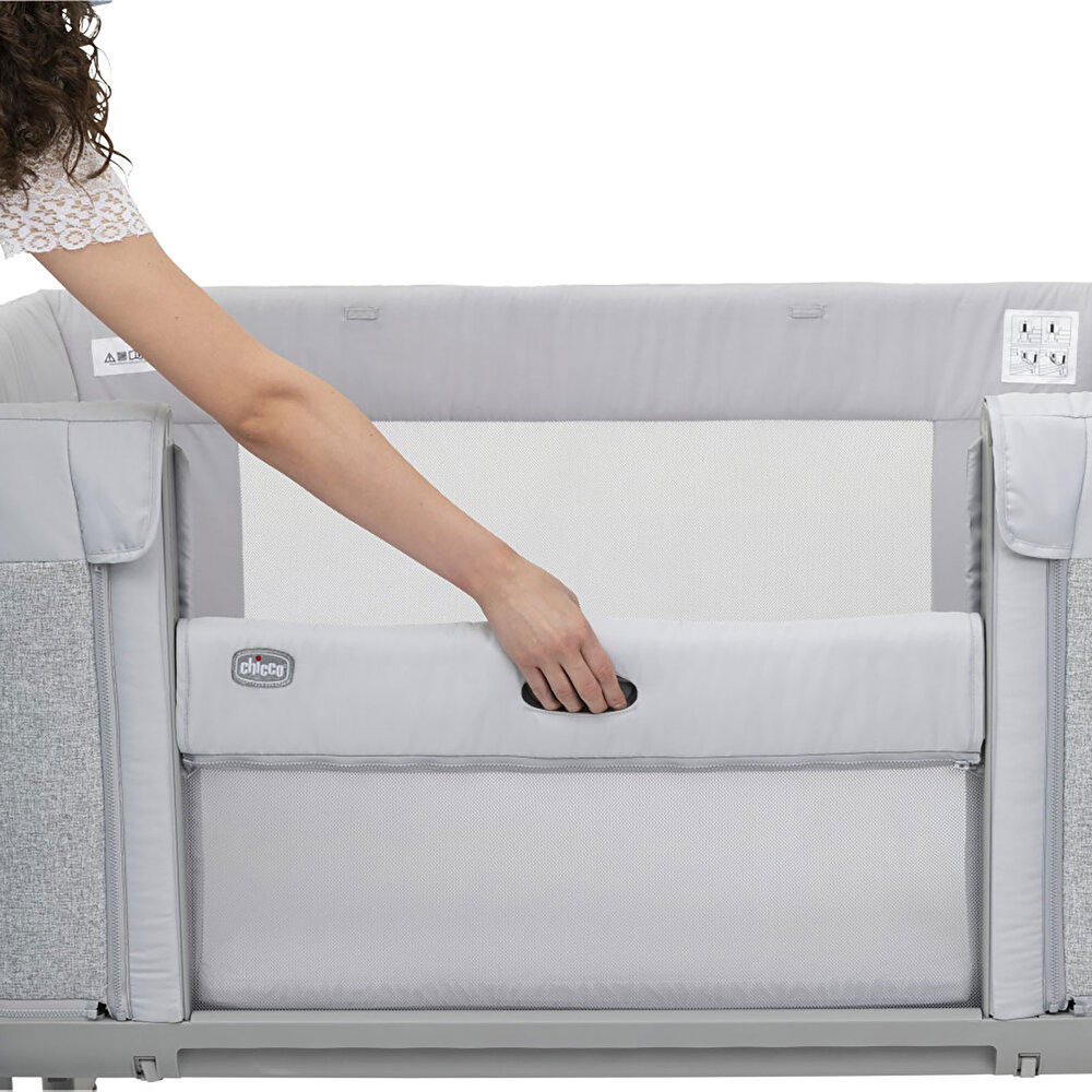 Next2Me Forever Anne Yanı Asansörlü ve Yüksekliği Ayarlanabilir Beşik Ash Grey