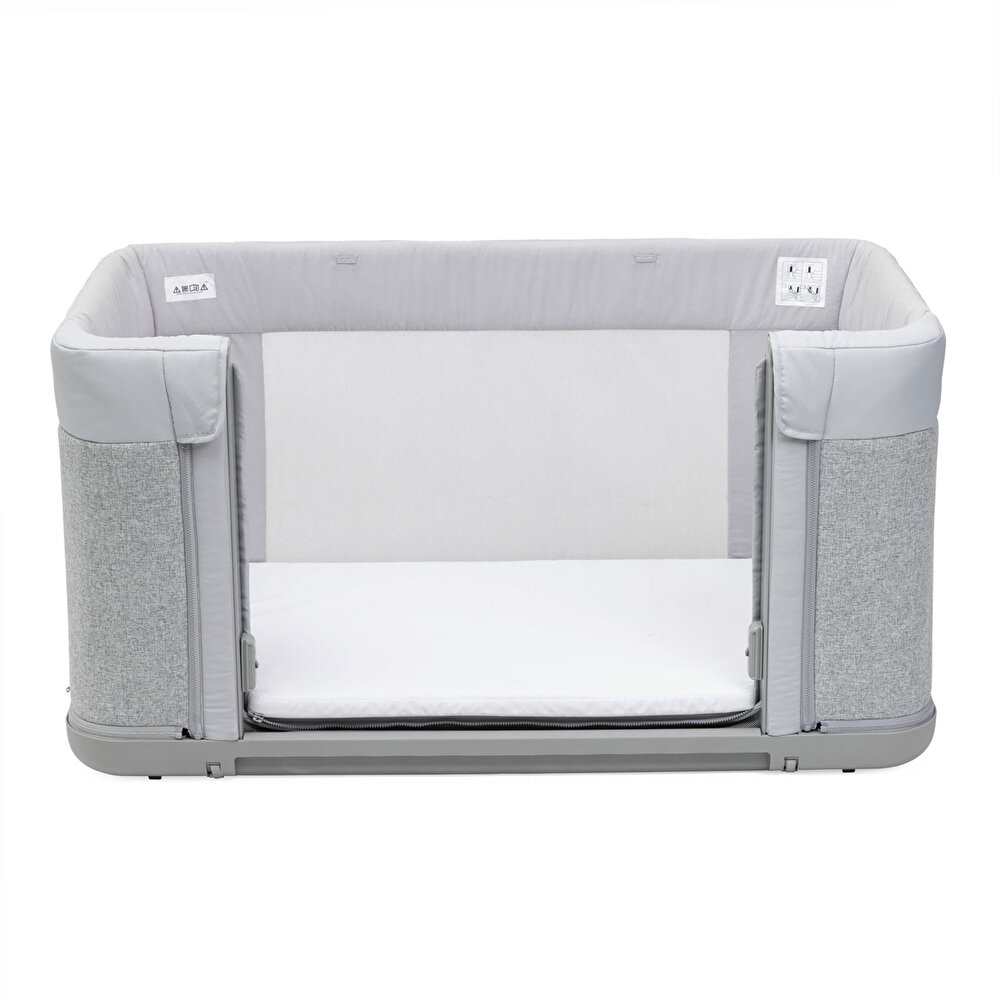 Next2Me Forever Anne Yanı Asansörlü ve Yüksekliği Ayarlanabilir Beşik Ash Grey