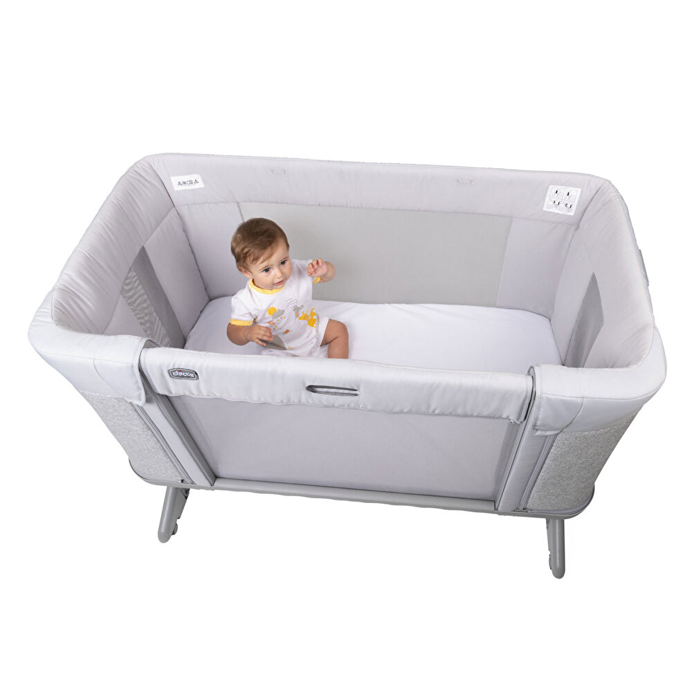 Next2Me Forever Anne Yanı Asansörlü ve Yüksekliği Ayarlanabilir Beşik Ash Grey