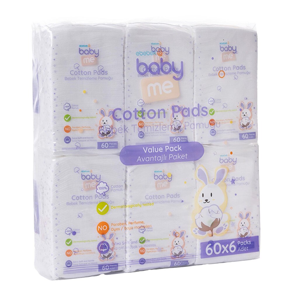 Bebek Temizleme Pamuğu 6x60 adet