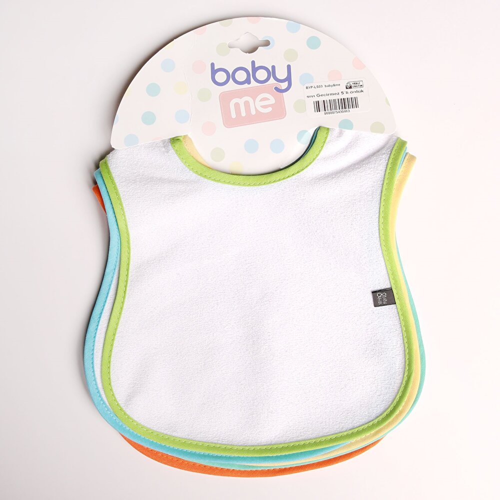 5li Sıvı Geçirmez Bebek Mama Önlüğü