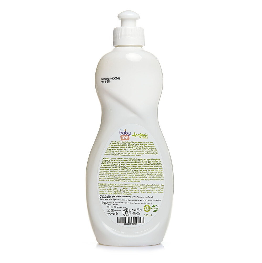 Organik Likit Biberon Ve Emzik Temizleyici 500 ml