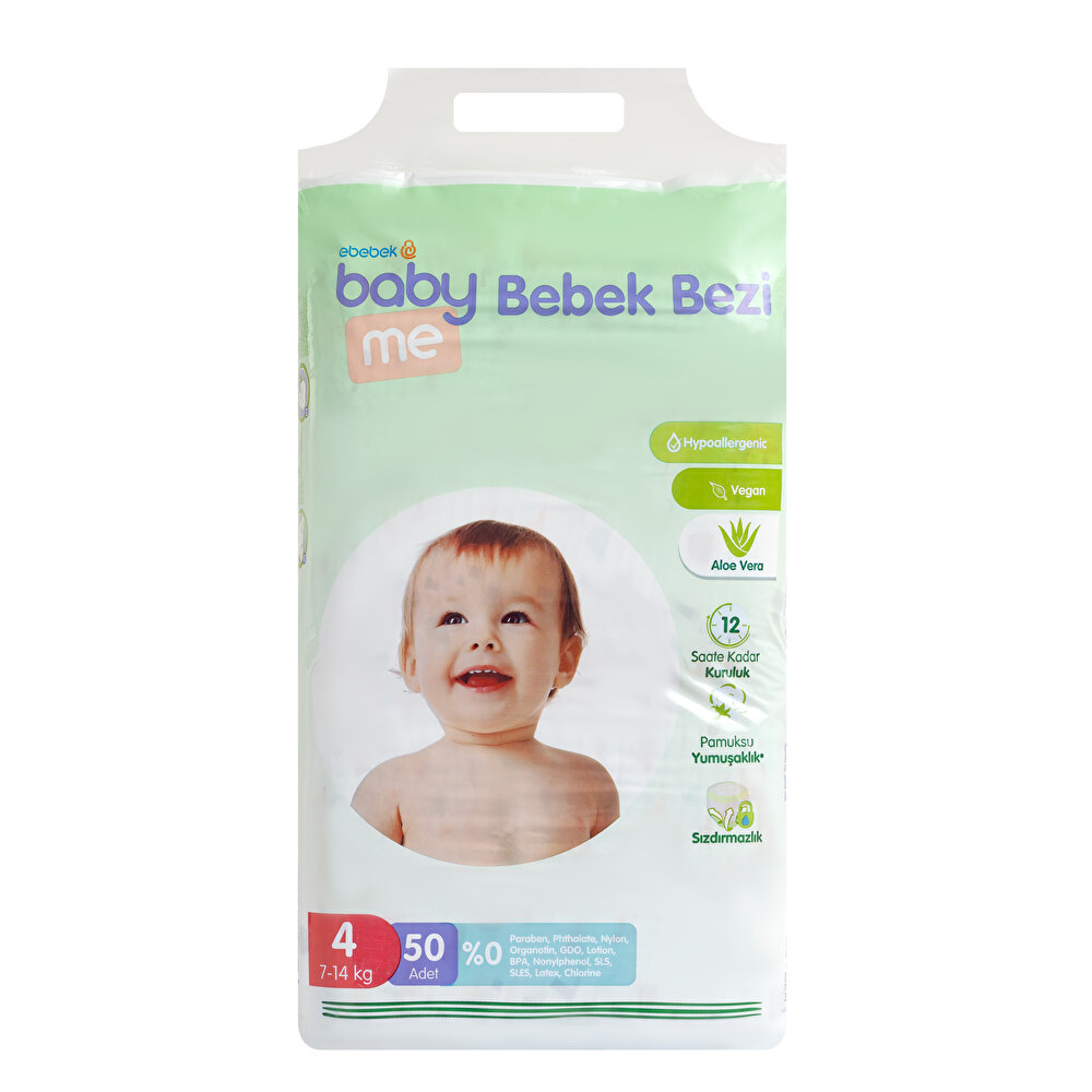 Aloe Vera Maxi 4 Numara Bebek Bezi 7-14 kg 50 adet