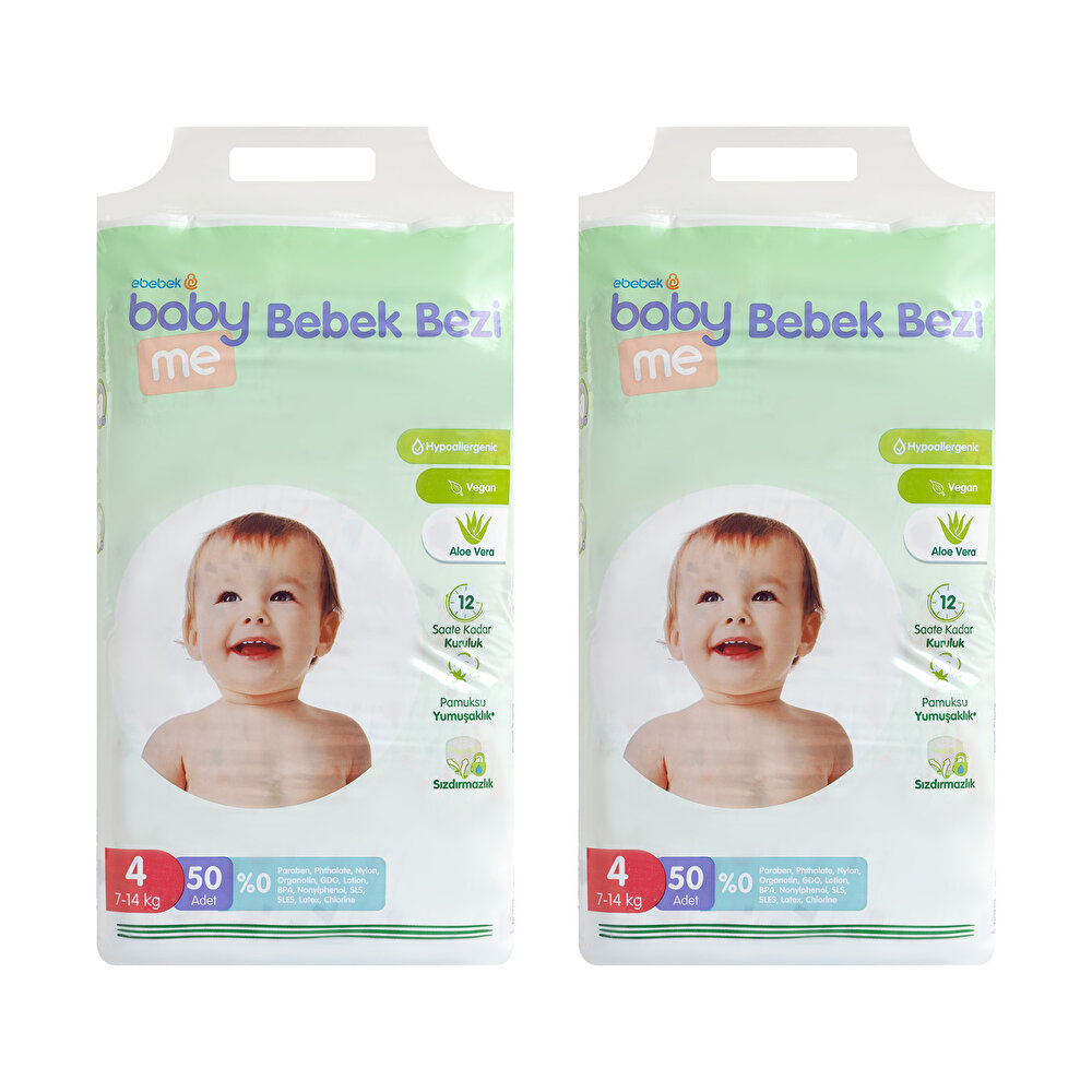 Aloe Vera Maxi 4 Numara Bebek Bezi 7-14 kg 100 adet