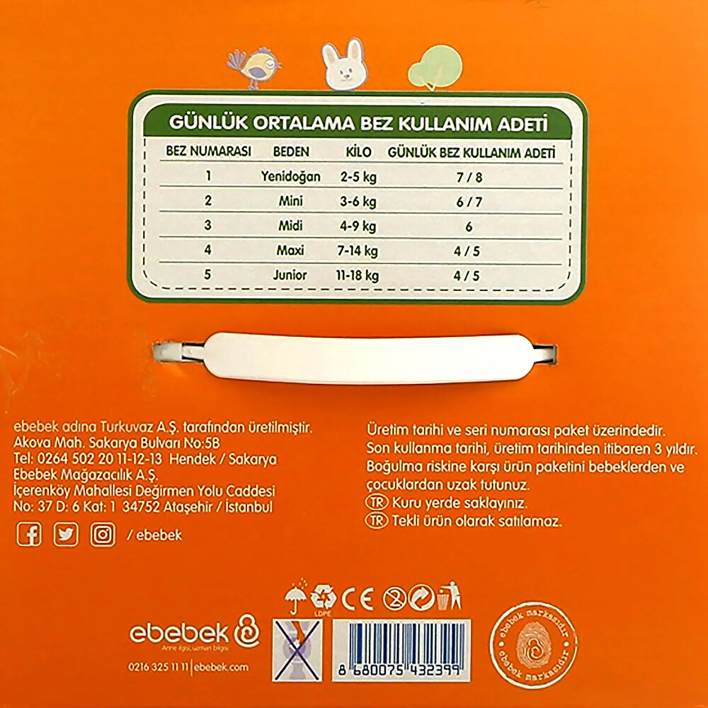 Aloe Vera Junior 5 Numara Bebek Bezi 11-18 kg 100 adet