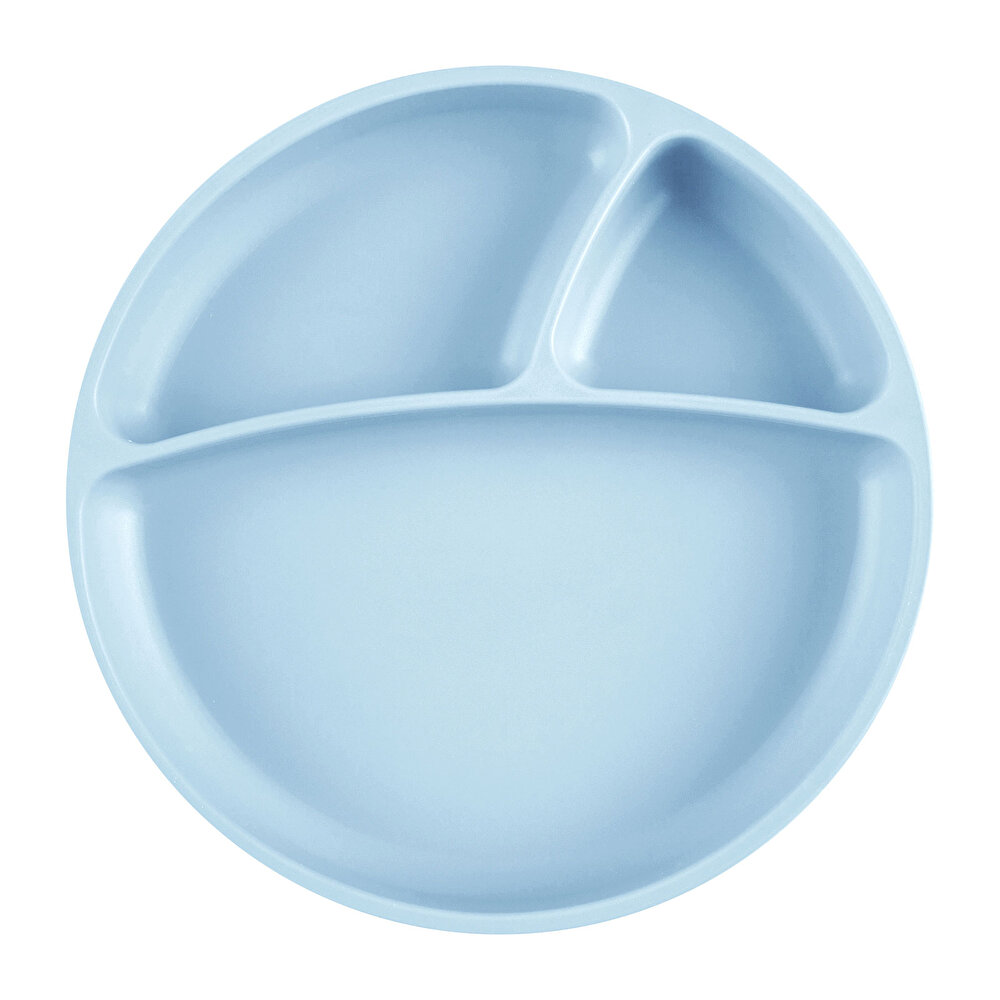 Porsiyon Vakumlu Mama Tabağı Mineral Blue