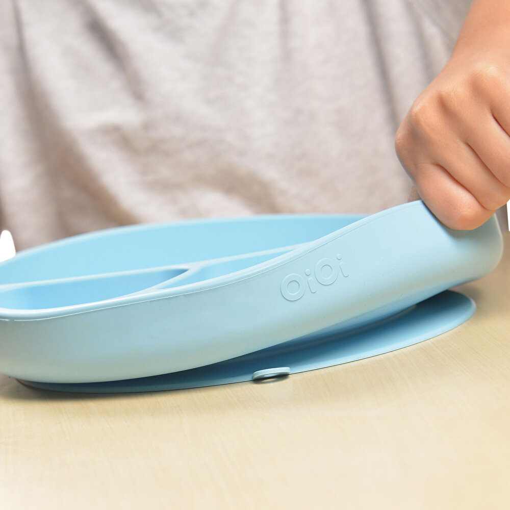 Porsiyon Vakumlu Mama Tabağı Mineral Blue