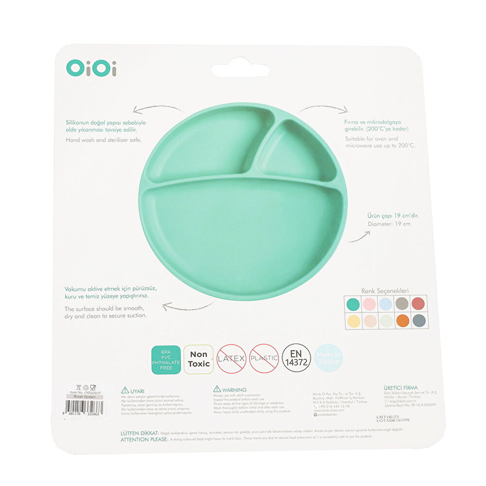 Porsiyon Vakumlu Mama Tabağı River Green
