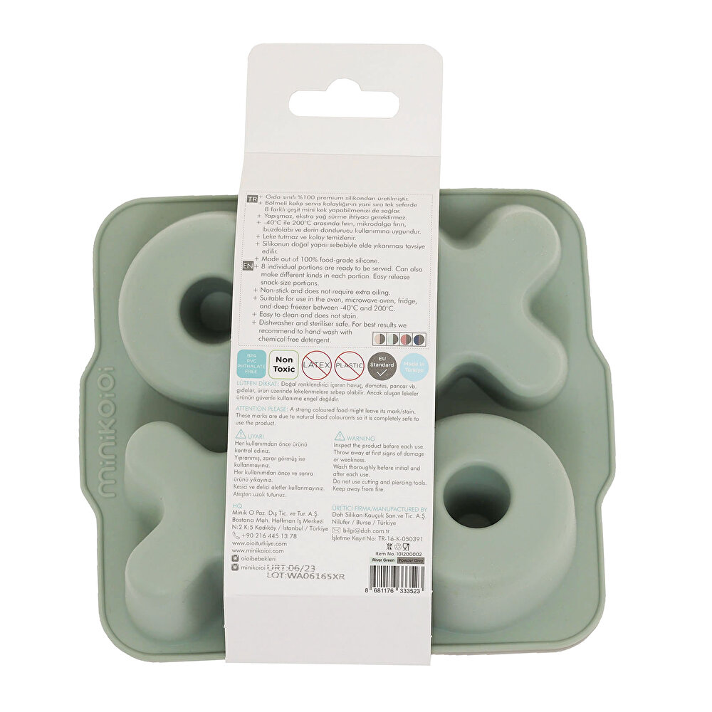 XOXO Muffin Kalıbı River Green Powder Grey
