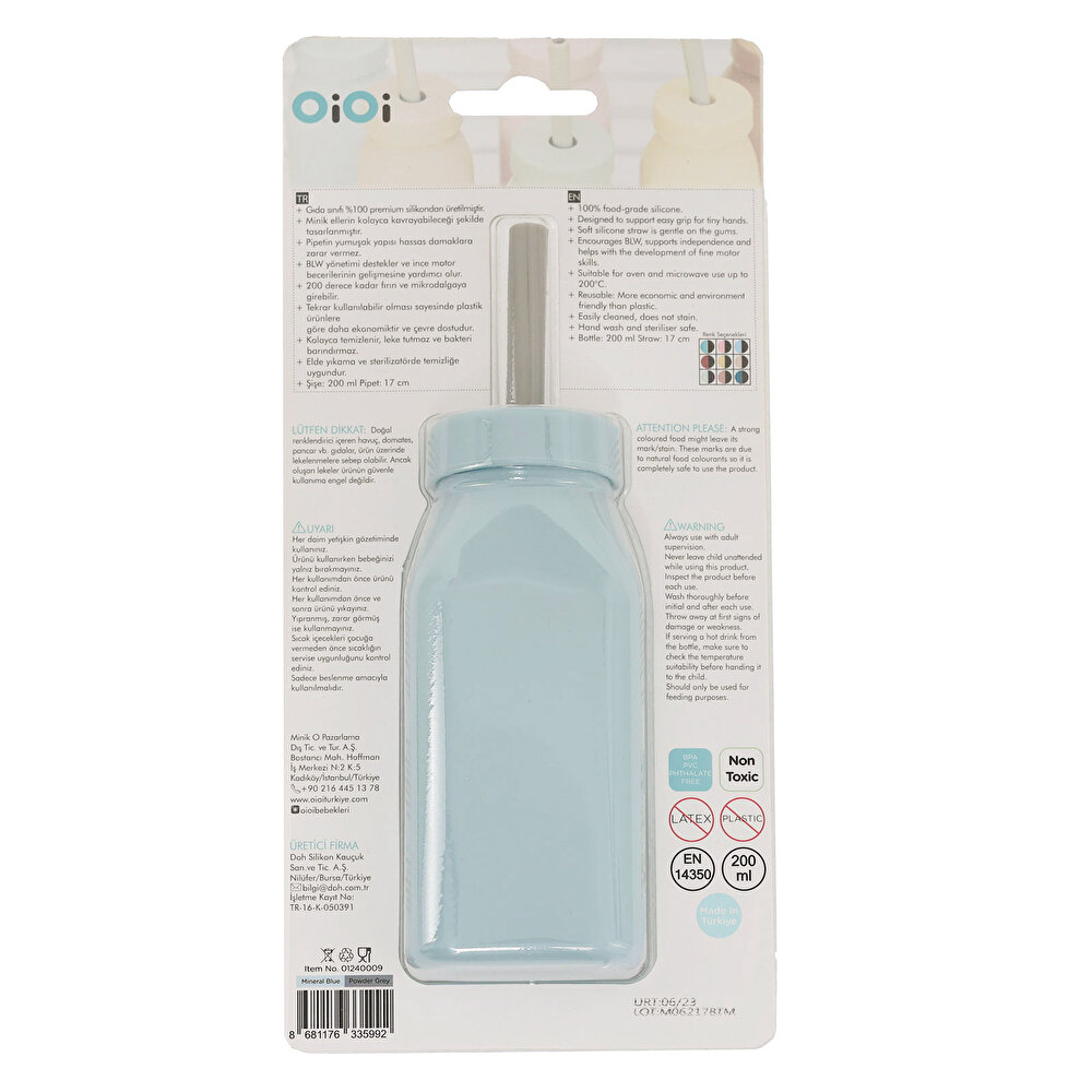 Şişe Pipet Mineral Blue Powder Grey