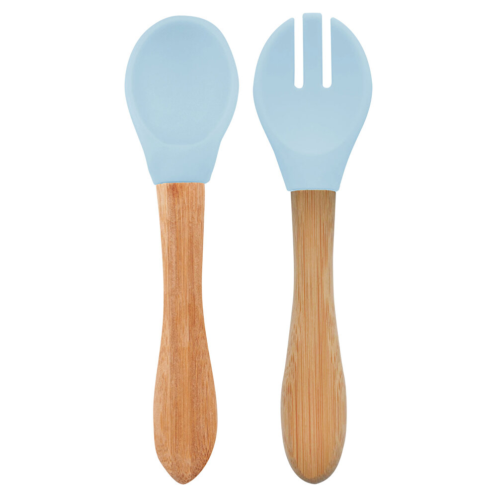 Mama Kaşığı + Çatal Mineral Blue