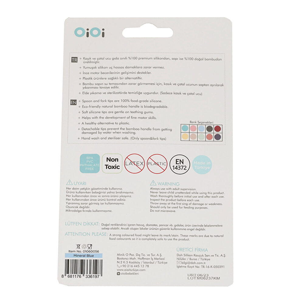 Mama Kaşığı + Çatal Mineral Blue