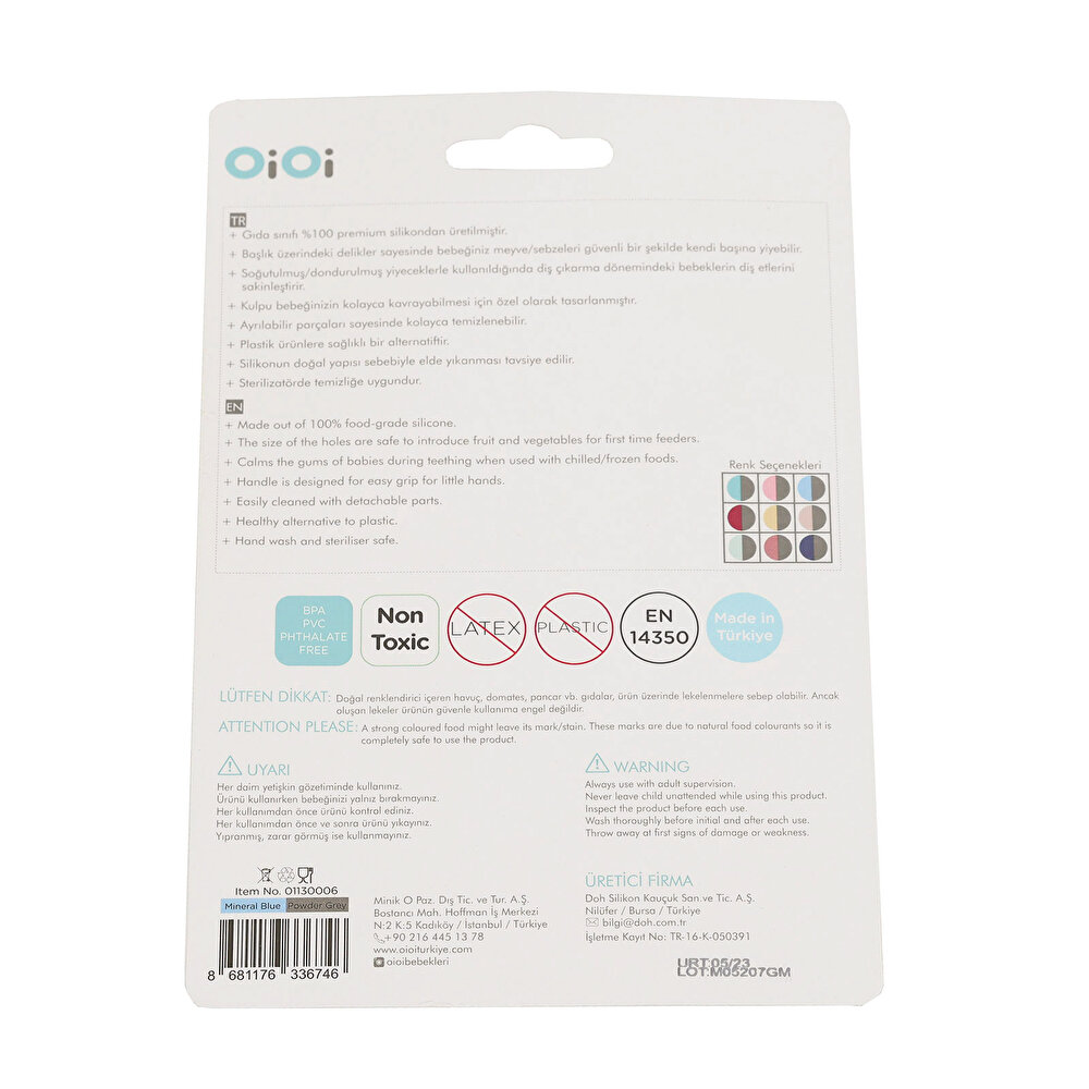 Püre Meyve Sebze Alıştırıcı Mineral Blue Powder Grey