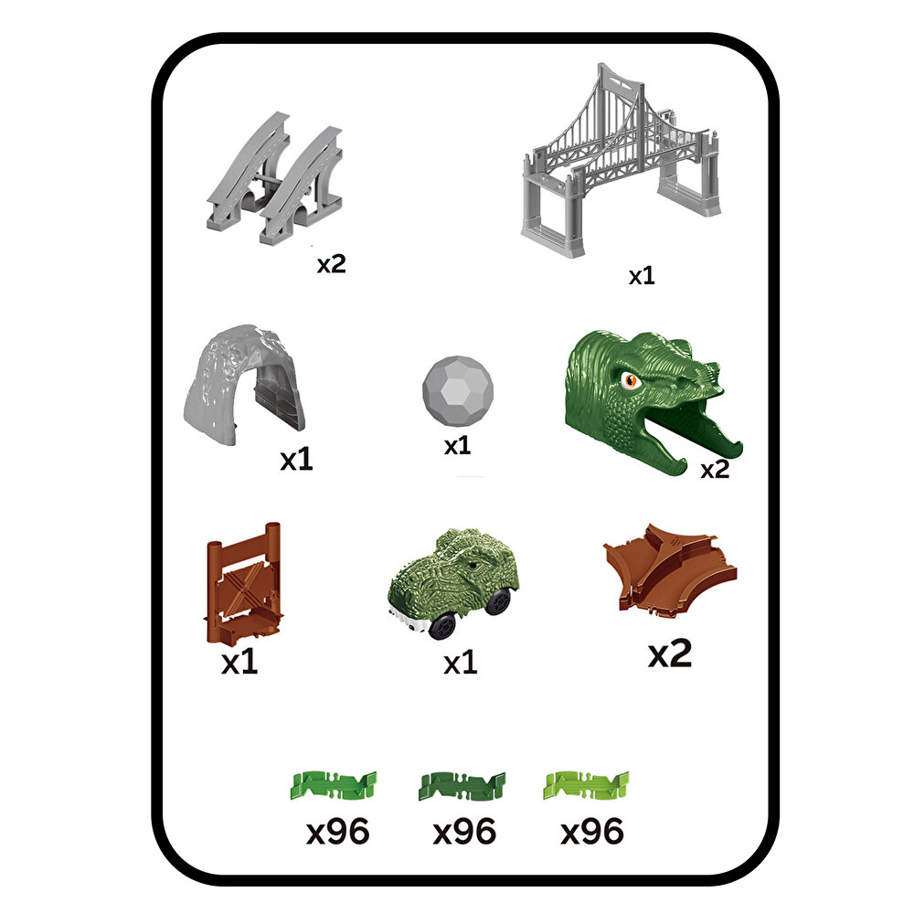 Dinozor Temalı Hareketli Raylar 288 Parça