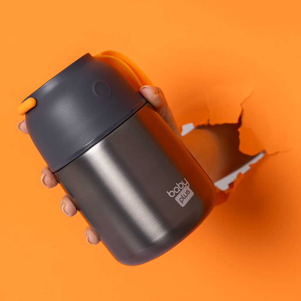 Vakumlu Çift Taraflı Bebek Mama Saklama Termosu 450 ml