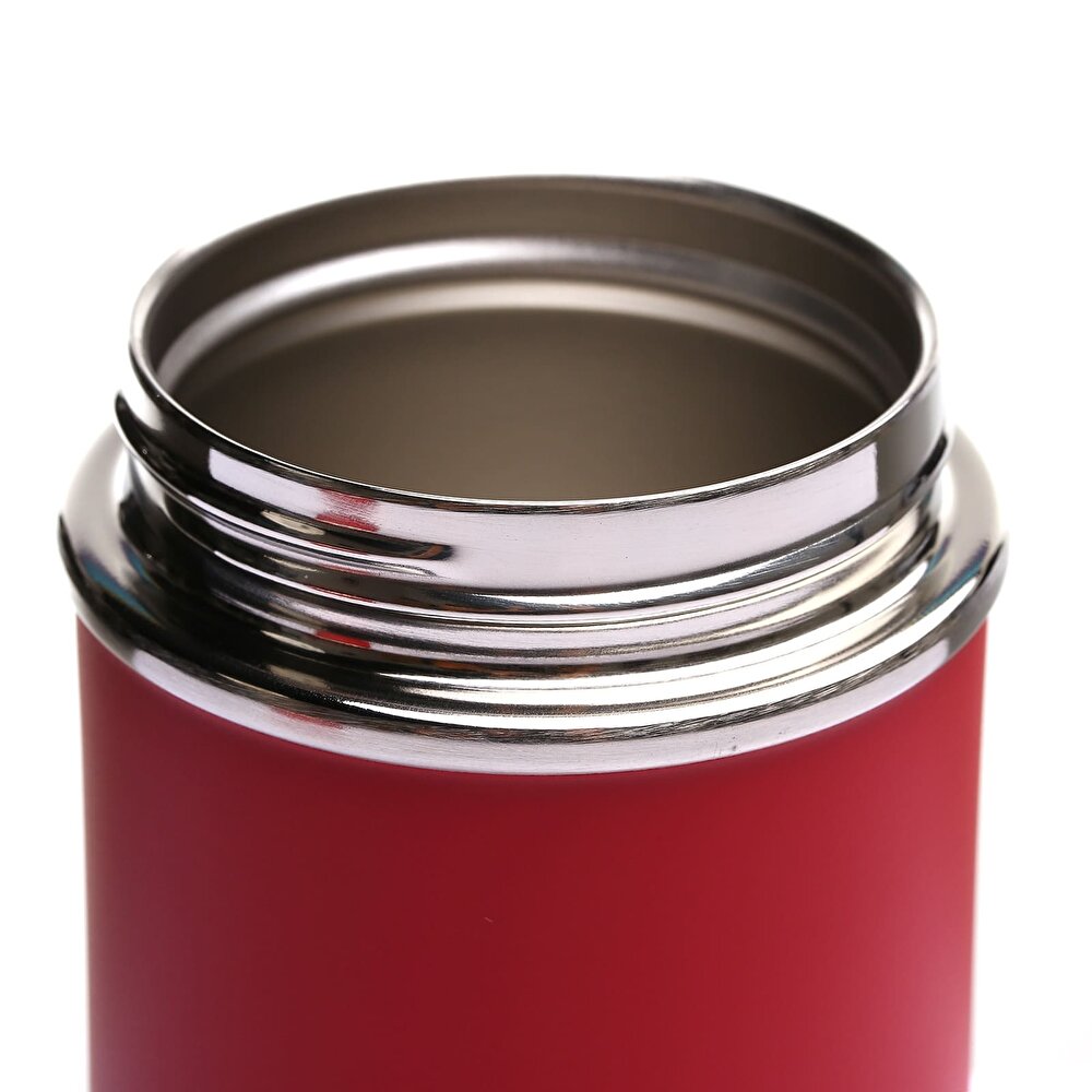  Paslanmaz Çelik Kırmızı Bebek Mama Saklama Termosu 260 ml