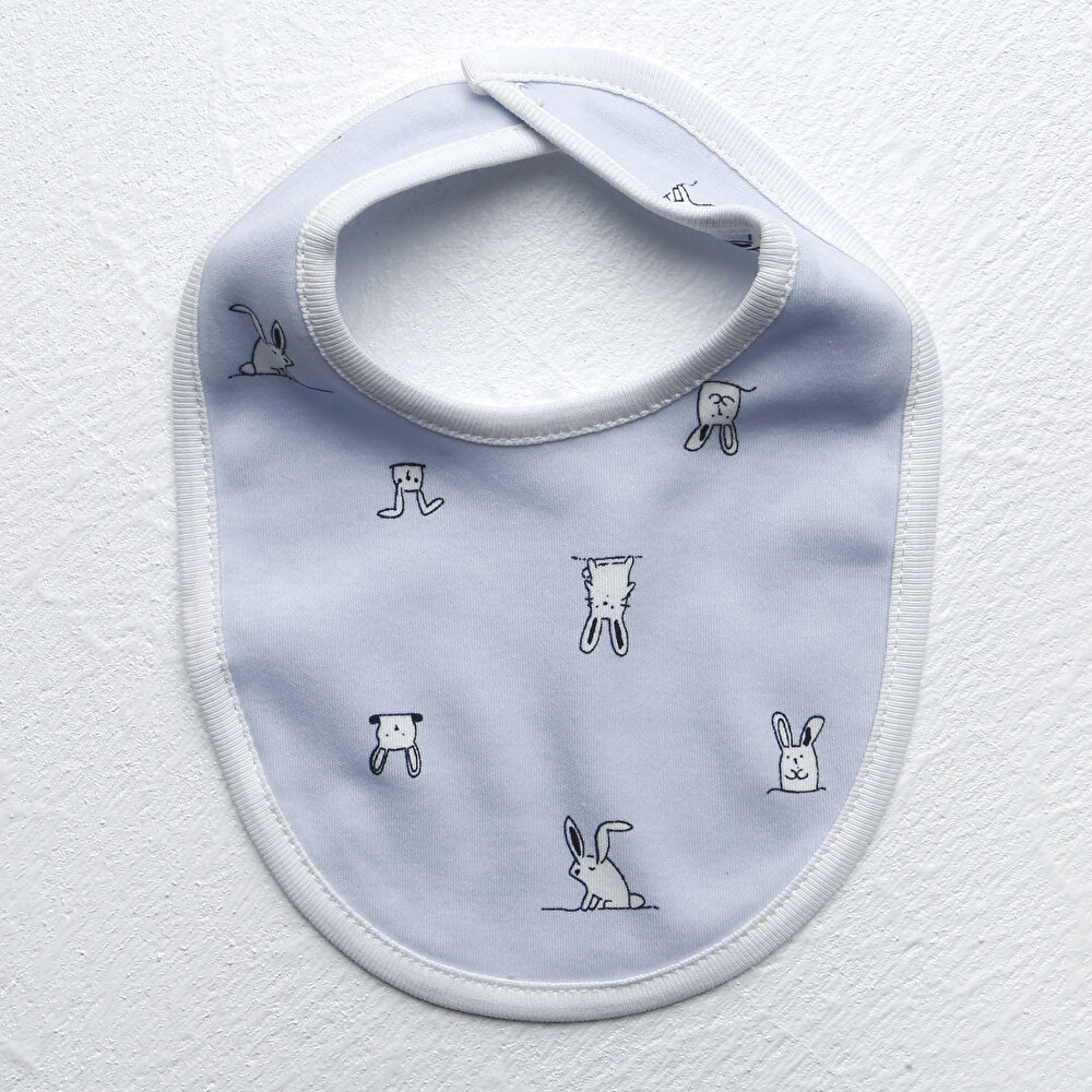 5li Bebek Mama Önlüğü Mavi