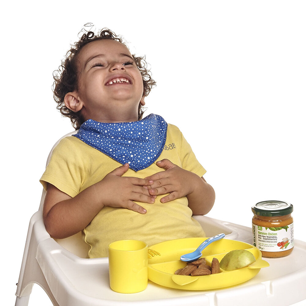 5li Bebek Mama Önlüğü Mavi