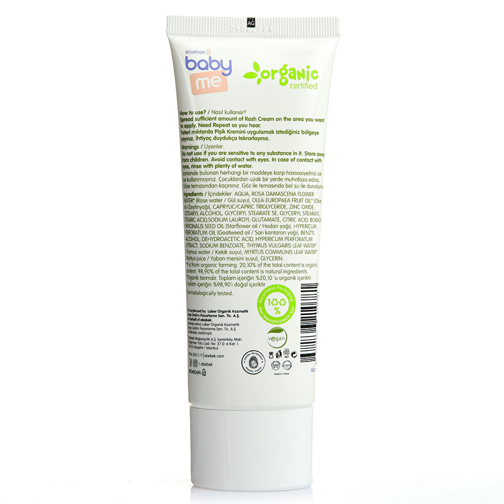 Organik Pişik Kremi 100 ml