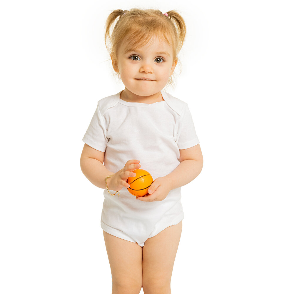 Unisex Beyaz Body Ribana Kumaş Çıtçıtlı Zıbın Zarf Yaka Kısa Kol Beyaz