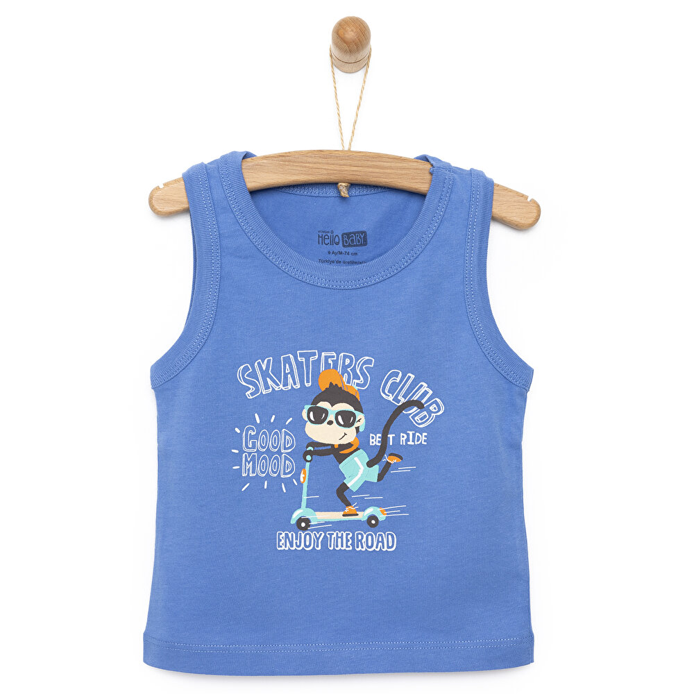 Basic Maymun Baskılı Atlet Tshirt Erkek Bebek
