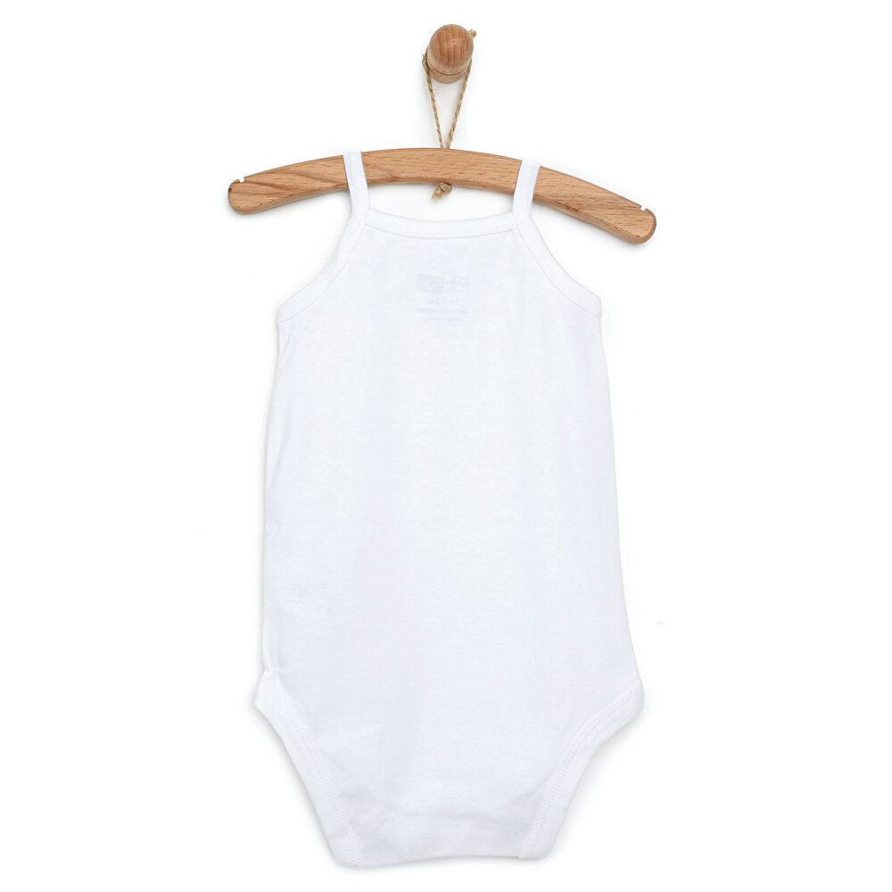 Unisex Beyaz İp Askılı Body Unisex