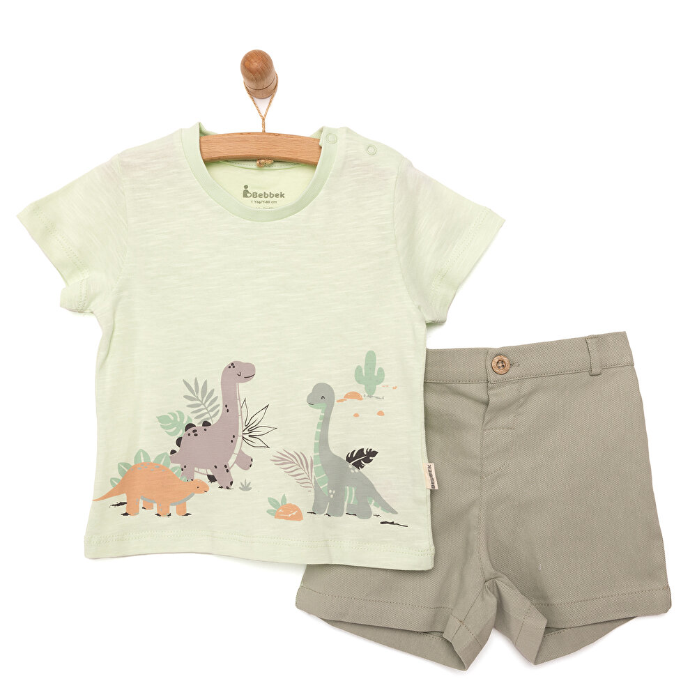 Basic Baskılı Tshirt-Şort Erkek Bebek