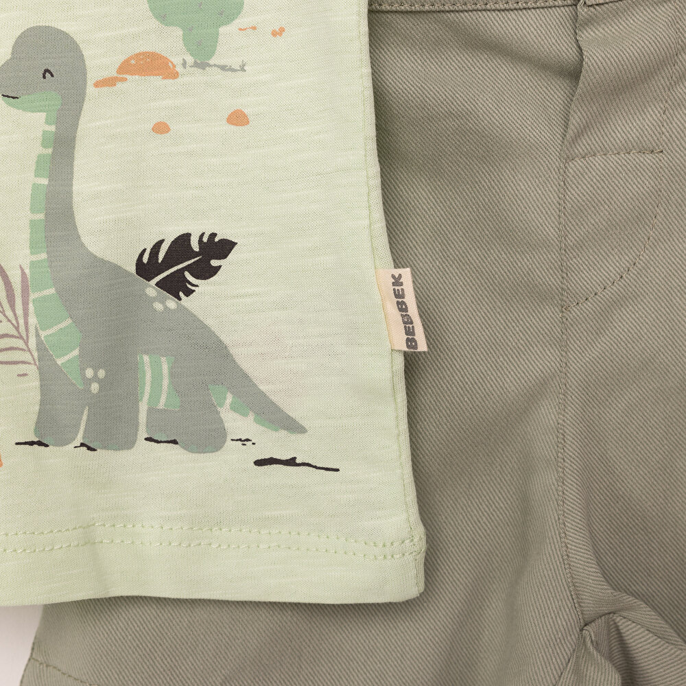 Basic Baskılı Tshirt-Şort Erkek Bebek