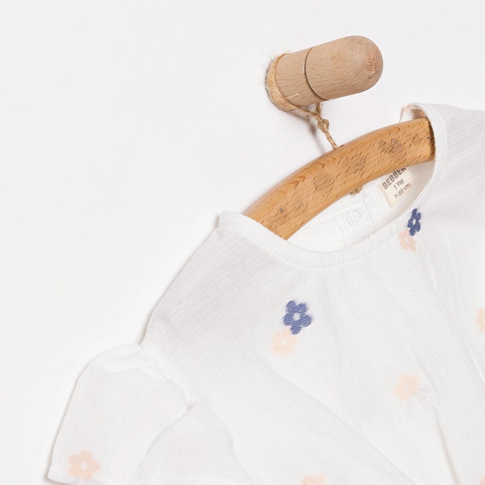 WHITE FLOWER Elbise Kız Bebek