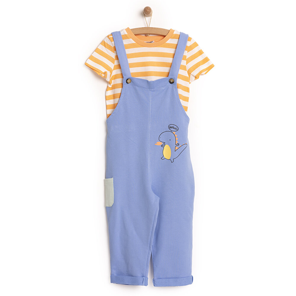 Little Monster Salopet-Tshirt Erkek Bebek