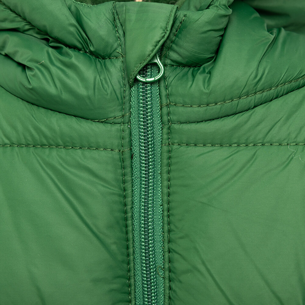 Basic Kapüşonlu Kulaklı Mont Erkek Bebek