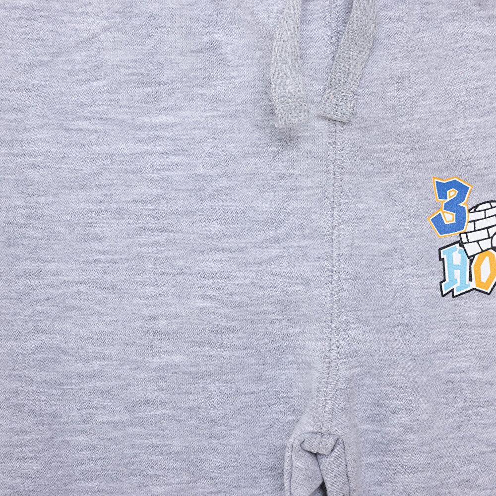 Basic Az Şardonlu Buz Hokeyi ve Penguen Baskılı Eşofman Alt Unisex