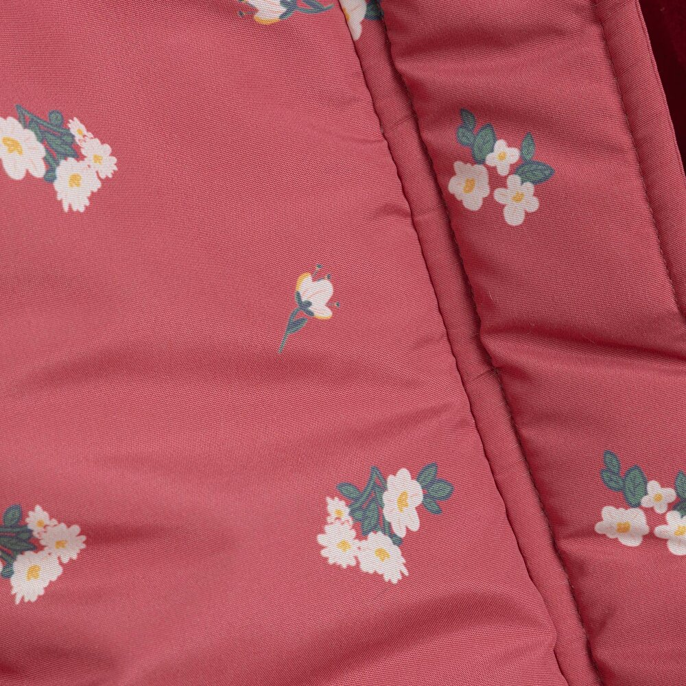 Basic Çiçek Metraj Baskılı Kapüşonlu Mont Kız Bebek