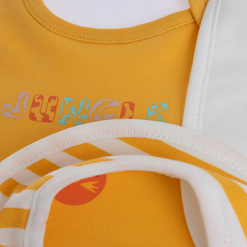 5'li Arkası Havlu Önlük / Jungle-Sarı