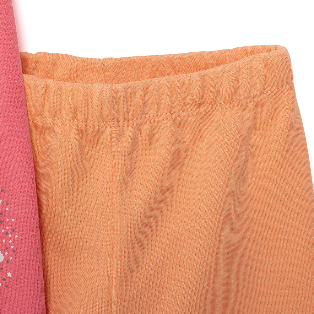 Kız Bebek 2'li Çorap Pantolon İnterlok Nar Çiçeği