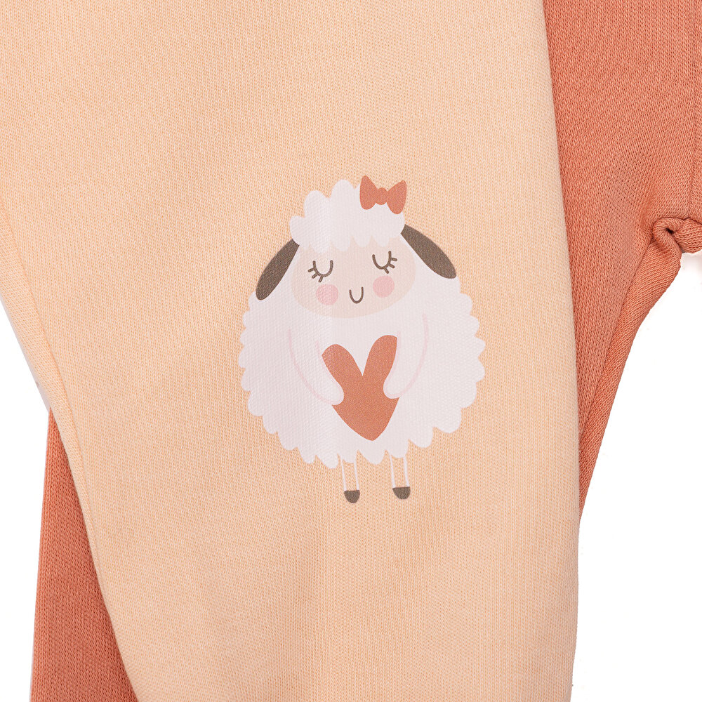 Kız Bebek 2li Çoraplı Pantolon İnterlok Çoraplı Paça