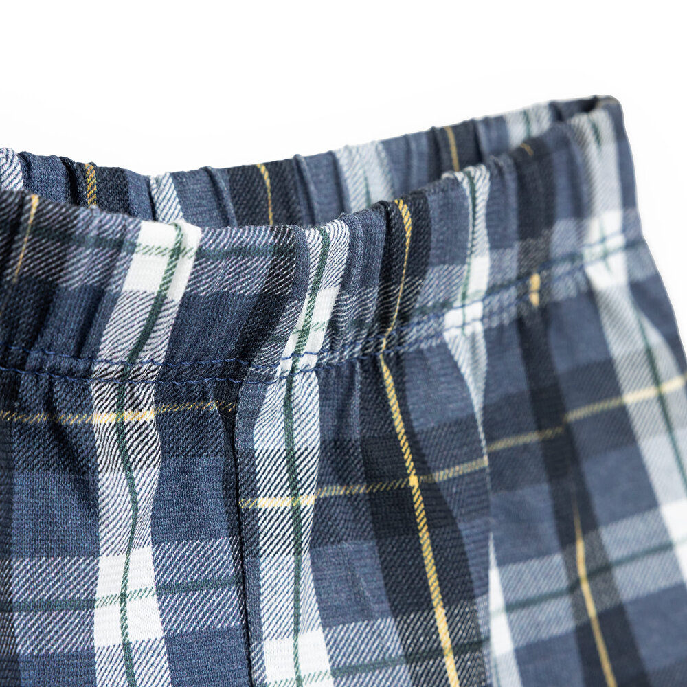 Erkek Bebek Pijama Takım Süprem Düğmeli Polo Yaka Kısa Kol Lacivert