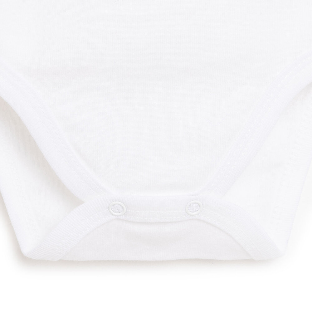 Unisex Zıbın Body %100 Pamuk Çıtçıtlı V Yaka Uzun Kol Ekru