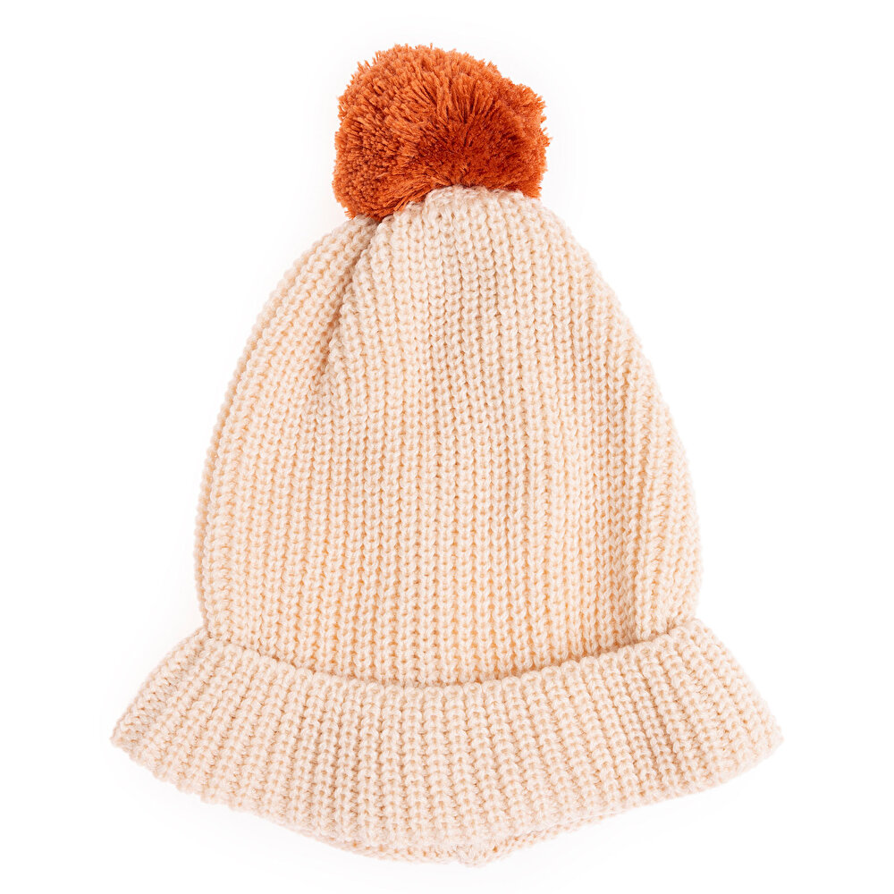 Renkli Ponpon Triko Unisex Bere Unisex
