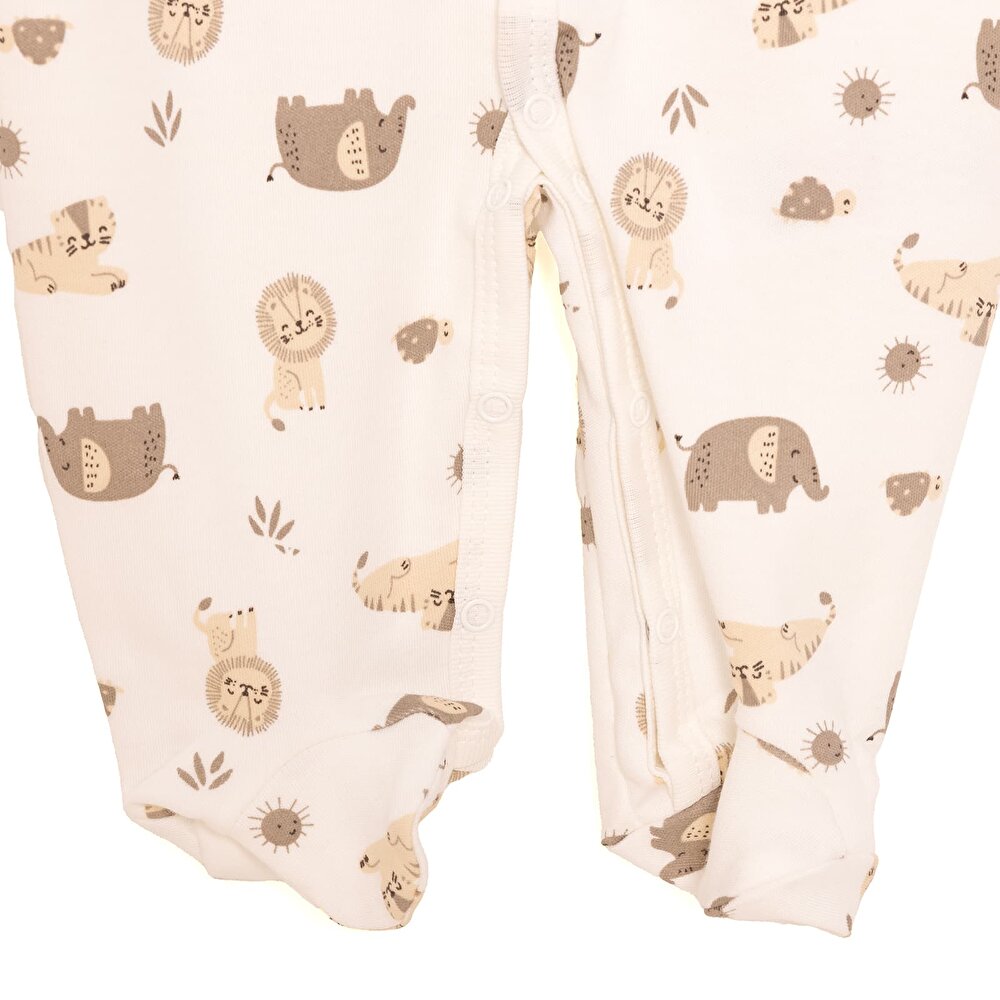 Yenidoğan Hayvanlar Baskılı Erkek Tulum-Şapka Erkek Bebek