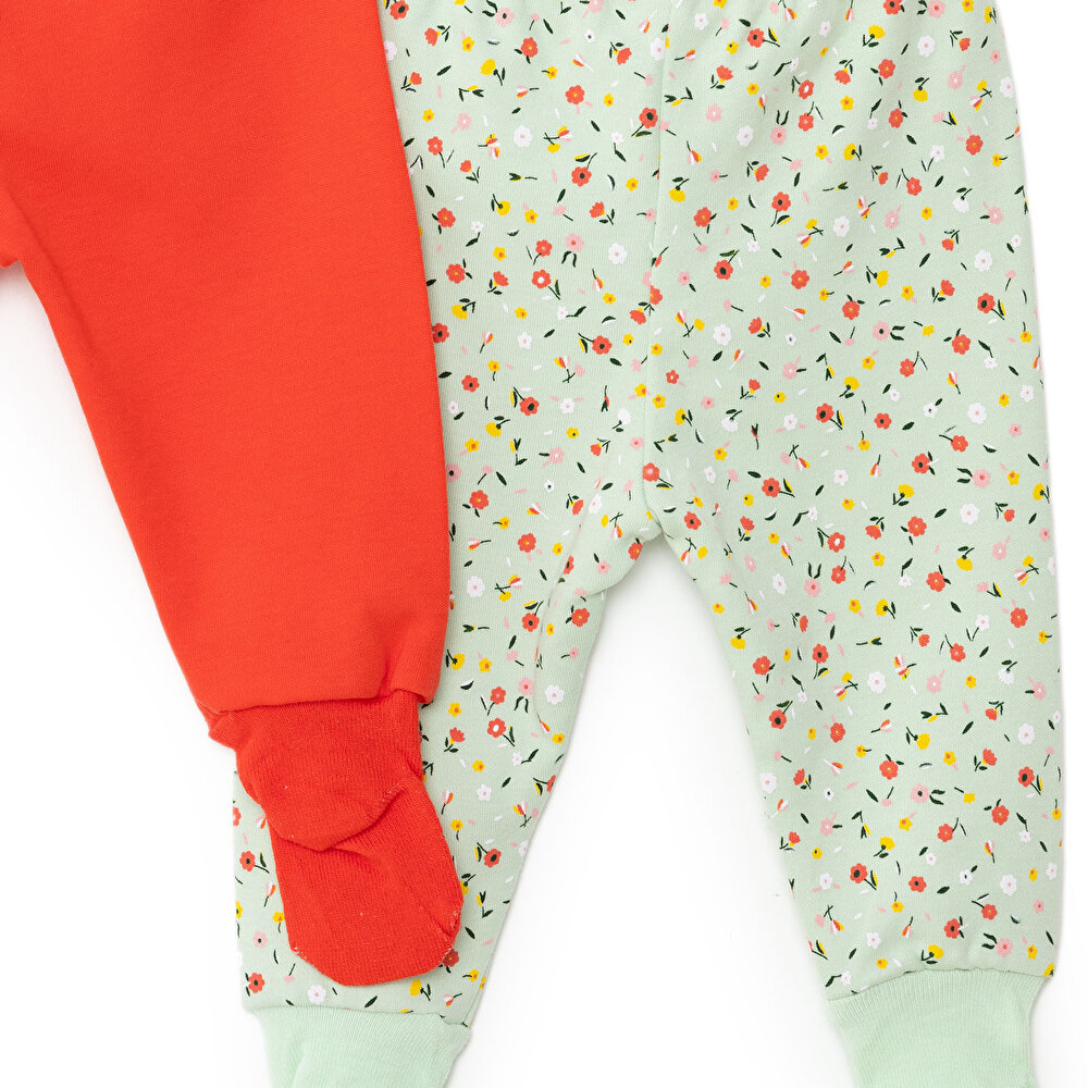 Kız 2li Çoraplı Pantolon metraj Kız Bebek