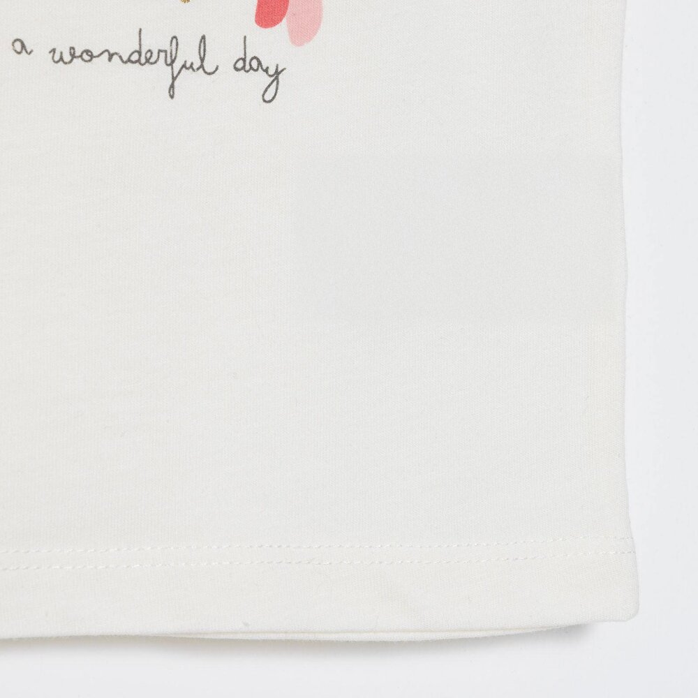 Basic Kız Kuş Baskılı Atlet T-shirt Kız Bebek