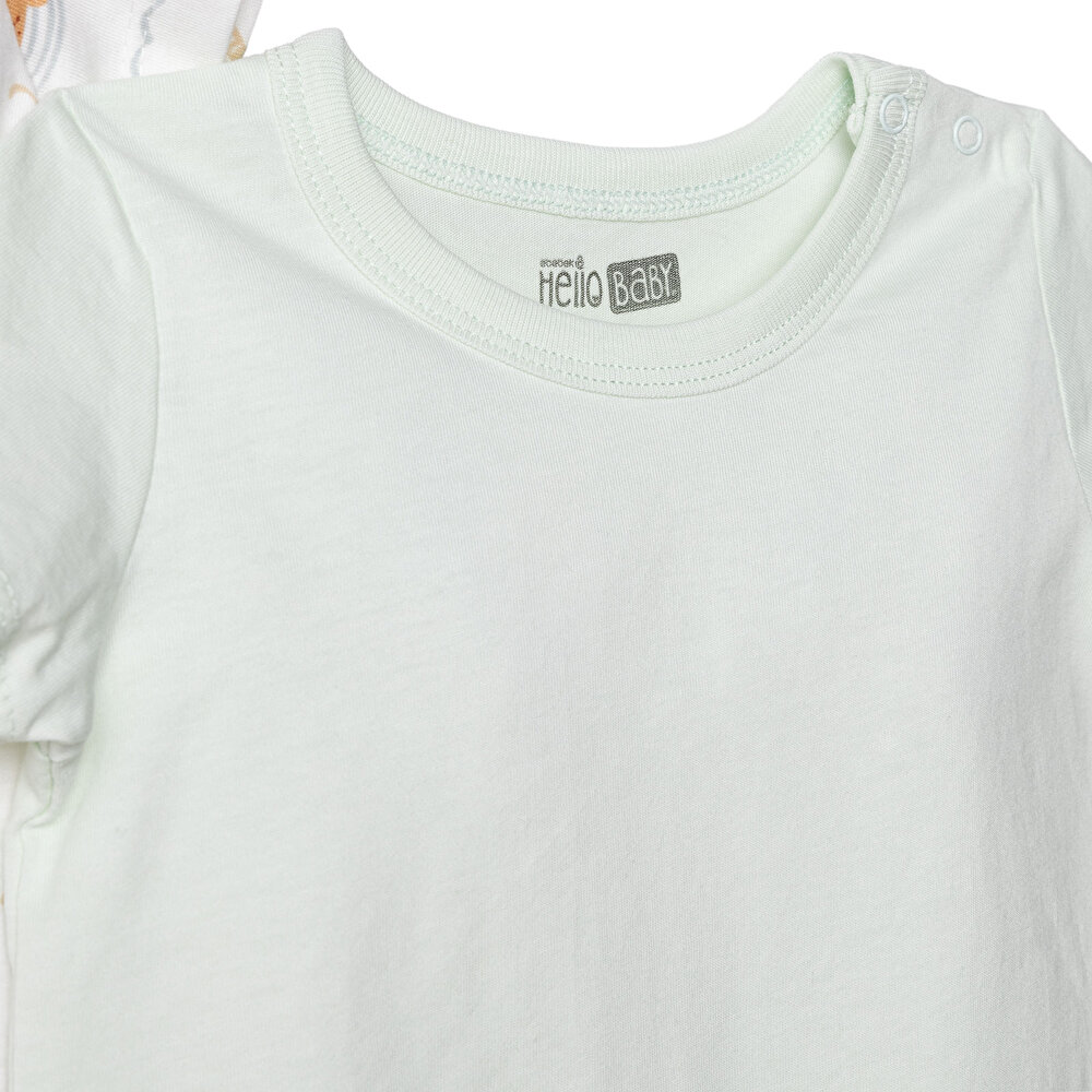 Yenidoğan Erkek 2li Kısa Tulum Erkek Bebek