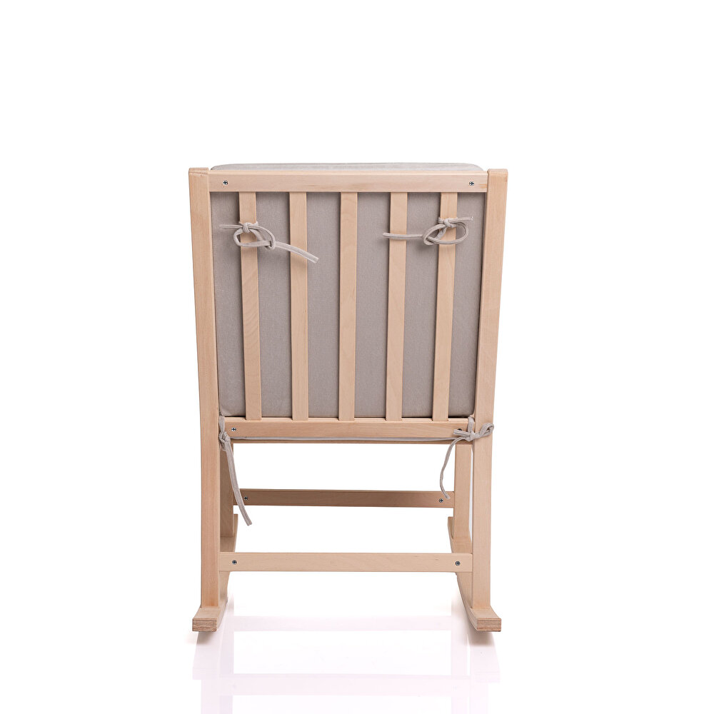 Ahşap Relax Sallanır Emzirme Sandalye Naturel