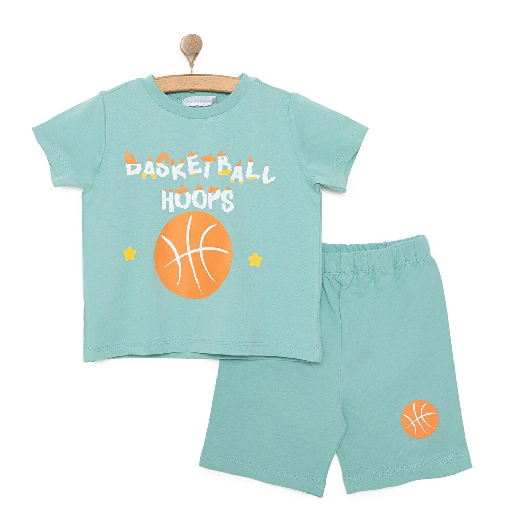 Basic Erkek Basketbol Baskılı Şortlu Takım Erkek Bebek