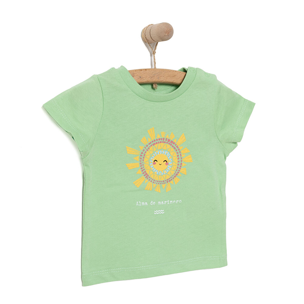 Basic Güneş Baskılı Tshirt Erkek Bebek